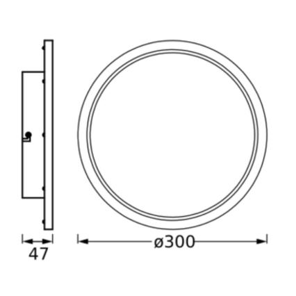 Ledvance - LED Stropna svjetiljka za kupaonicu DISC LED/18W/230V 3000/4000K IP44