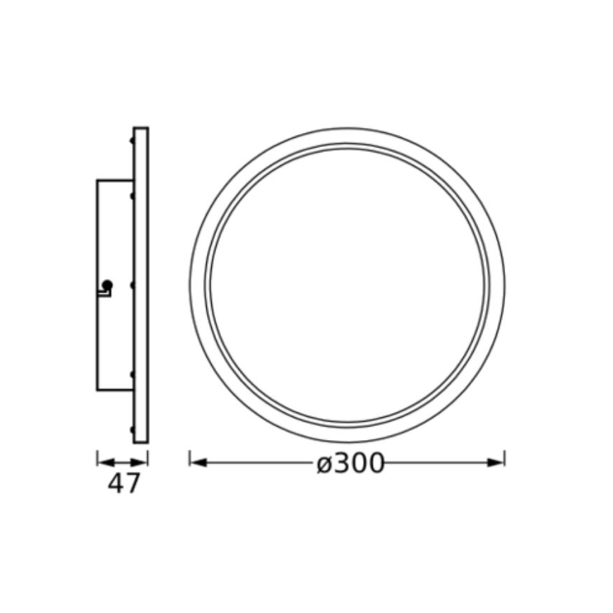Ledvance - LED Stropna svjetiljka za kupaonicu DISC LED/18W/230V 3000/4000K IP44
