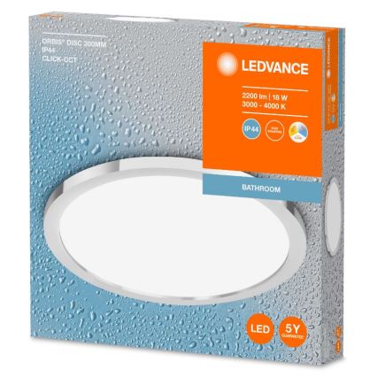 Ledvance - LED Stropna svjetiljka za kupaonicu DISC LED/18W/230V 3000/4000K IP44