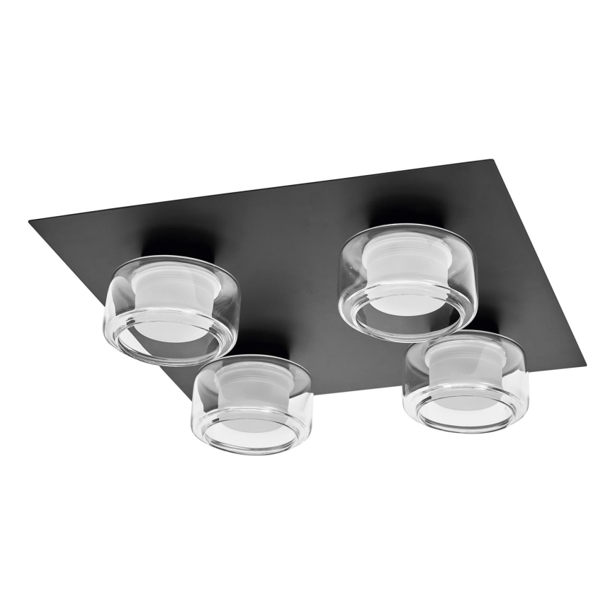 Ledvance - LED Stropna svjetiljka za kupaonicu ORBIS FLAME 4xLED/5,5W/230V 3000/4000K IP44 crna