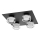 Ledvance - LED Stropna svjetiljka za kupaonicu ORBIS FLAME 4xLED/5,5W/230V 3000/4000K IP44 crna
