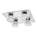 Ledvance - LED Stropna svjetiljka za kupaonicu ORBIS FLAME 4xLED/5,5W/230V 3000/4000K IP44 sjajni krom