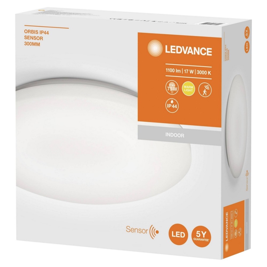 Ledvance - LED Stropna svjetiljka za kupaonicu sa senzorom SILARA LED/17W/230V IP44