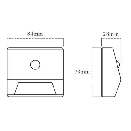 Ledvance - LED Stubišna svjetiljka sa senzorom NIGHTLUX LED/0,25W/3×AAA IP54
