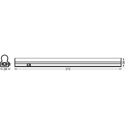 Ledvance - LED svjetiljka za podkućnu montažu sa senzorom BATTEN LED/8W/230V 60 cm