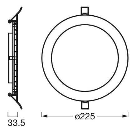 Ledvance - LED Ugradbena svjetiljka SLIM LED/22W/230V 3000K