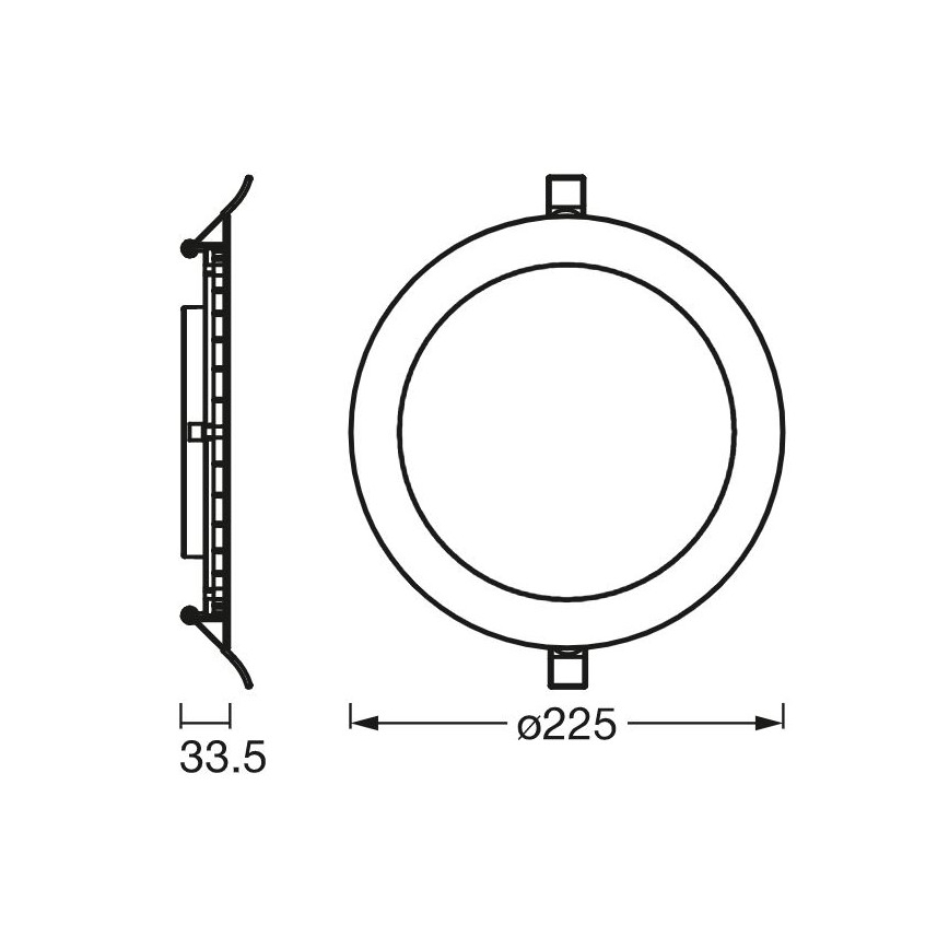 Ledvance - LED Ugradbena svjetiljka SLIM LED/22W/230V 3000K