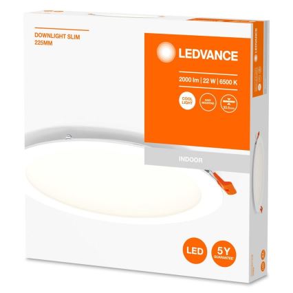 Ledvance - LED Ugradbena svjetiljka SLIM LED/22W/230V 6500K