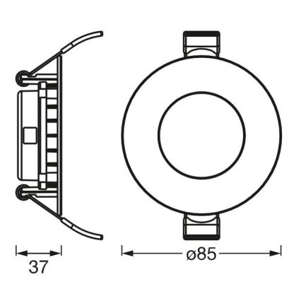 Ledvance - LED Ugradbena svjetiljka SLIM LED/4,5W/230V 3000K