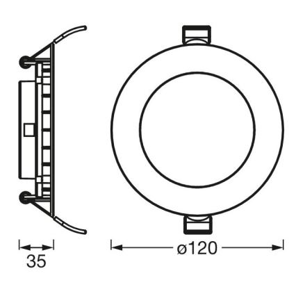 Ledvance - LED Ugradbena svjetiljka SLIM LED/8W/230V 3000K