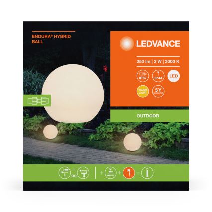 Ledvance - LED Vanjska lampa ENDURA HYBRID BALL LED/2W/12V IP44