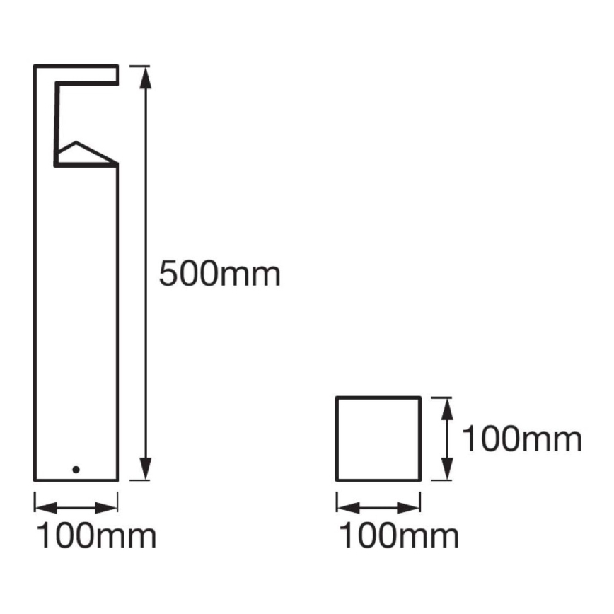 Ledvance - LED Vanjska lampa PYRAMID 1xLED/9W/230V IP44 50 cm