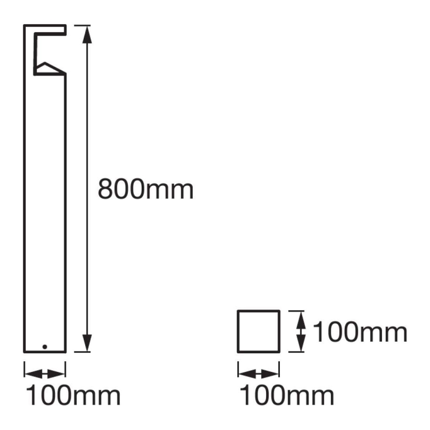 Ledvance - LED Vanjska lampa PYRAMID 1xLED/9W/230V IP44 80 cm