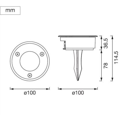 Ledvance - LED Vanjska lampa ENDURA HYBRID SPIKE LED/1W/12V IP44