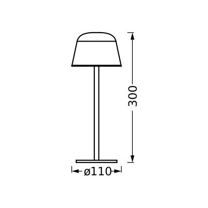 Ledvance - LED vanjska punjiva lampa s prigušivanjem TABLE LED/2,5W/5V IP54 bež