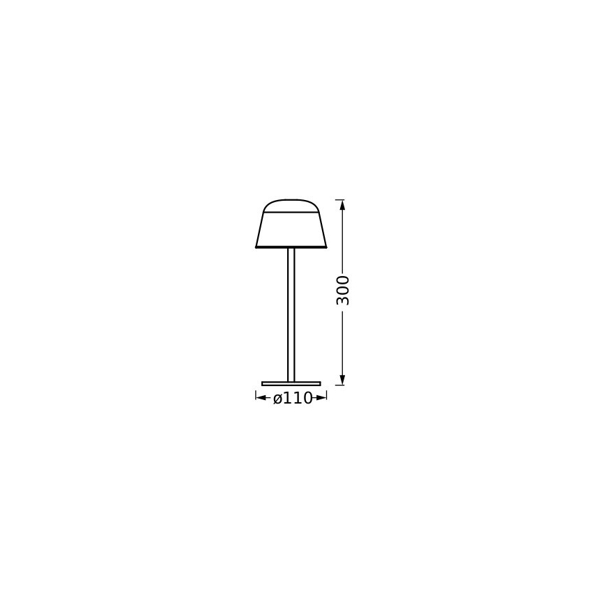 Ledvance - LED vanjska punjiva lampa s prigušivanjem TABLE LED/2,5W/5V IP54 crvena