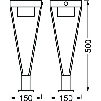 Ledvance - LED Vanjska solarna lampa sa senzorom BOUQUET LED/6W/3,7V 2200 mAh IP44