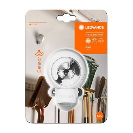 Ledvance -LED Vanjska svjetiljka za orijentaciju sa senzorom SPYLUX LED/0,3W/3xAA IP43
