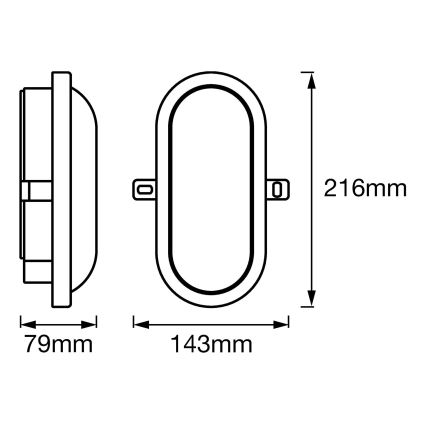 Ledvance - LED Vanjska zidna svjetiljka BULKHEAD LED/11W/230V IP54 crna