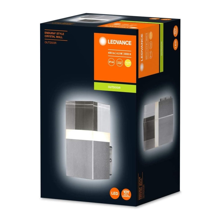 Ledvance - LED Vanjska zidna svjetiljka CRYSTAL 1xLED/4,5W/230V IP44