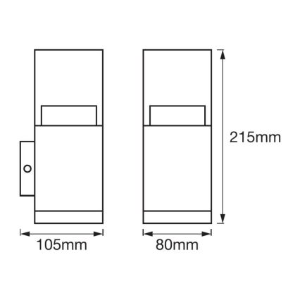 Ledvance - LED Vanjska zidna svjetiljka CRYSTAL 1xLED/9W/230V IP44