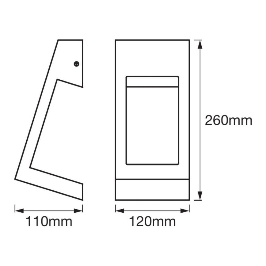 Ledvance - LED Vanjska zidna svjetiljka EDGE LED/7W/230V IP44