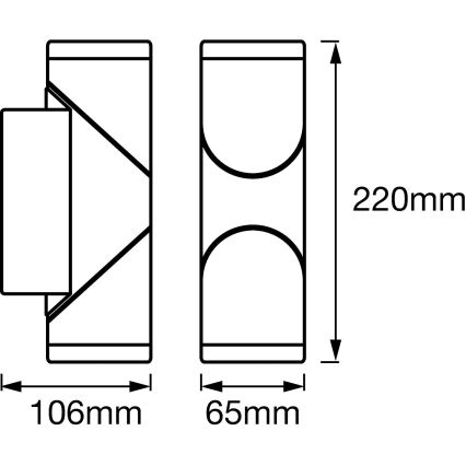 Ledvance - LED Vanjska zidna svjetiljka ENDURA 2xLED/13W/230V IP44