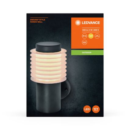 Ledvance - LED Vanjska zidna svjetiljka ENDURA RONDO LED/9W/230V IP44 antracit