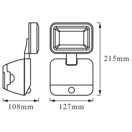 Ledvance - LED Vanjska zidna svjetiljka sa senzorom BATTERY LED/4W/4xD IP54
