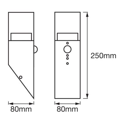 Ledvance - LED Vanjska zidna svjetiljka sa senzorom CRYSTAL 1xLED/5W/230V IP44