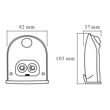 Ledvance - LED Vanjska zidna svjetiljka sa senzorom DOORLED LED/1W/3xAA IP54
