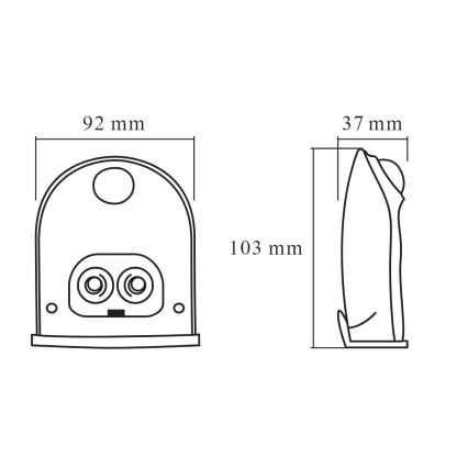 Ledvance - LED Vanjska zidna svjetiljka sa senzorom DOORLED LED/1W/3xAA IP54