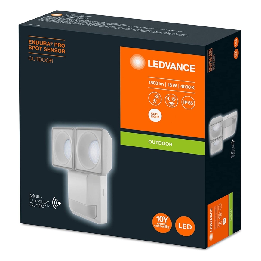Ledvance - LED Vanjska zidna svjetiljka sa senzorom SPOT 2xLED/8W/230V IP55