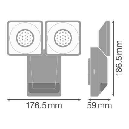 Ledvance - LED Vanjska zidna svjetiljka sa senzorom SPOT 2xLED/8W/230V IP55