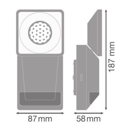 Ledvance - LED Vanjska zidna svjetiljka sa senzorom SPOT LED/8W/230V IP55 bijela
