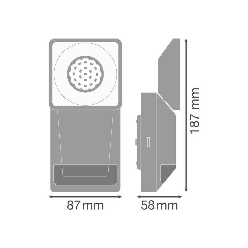 Ledvance - LED Vanjska zidna svjetiljka sa senzorom SPOT LED/8W/230V IP55 bijela