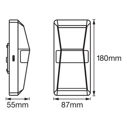 Ledvance - LED Vanjska zidna svjetiljka sa senzorom UPDOWN LED/10W/230V IP55