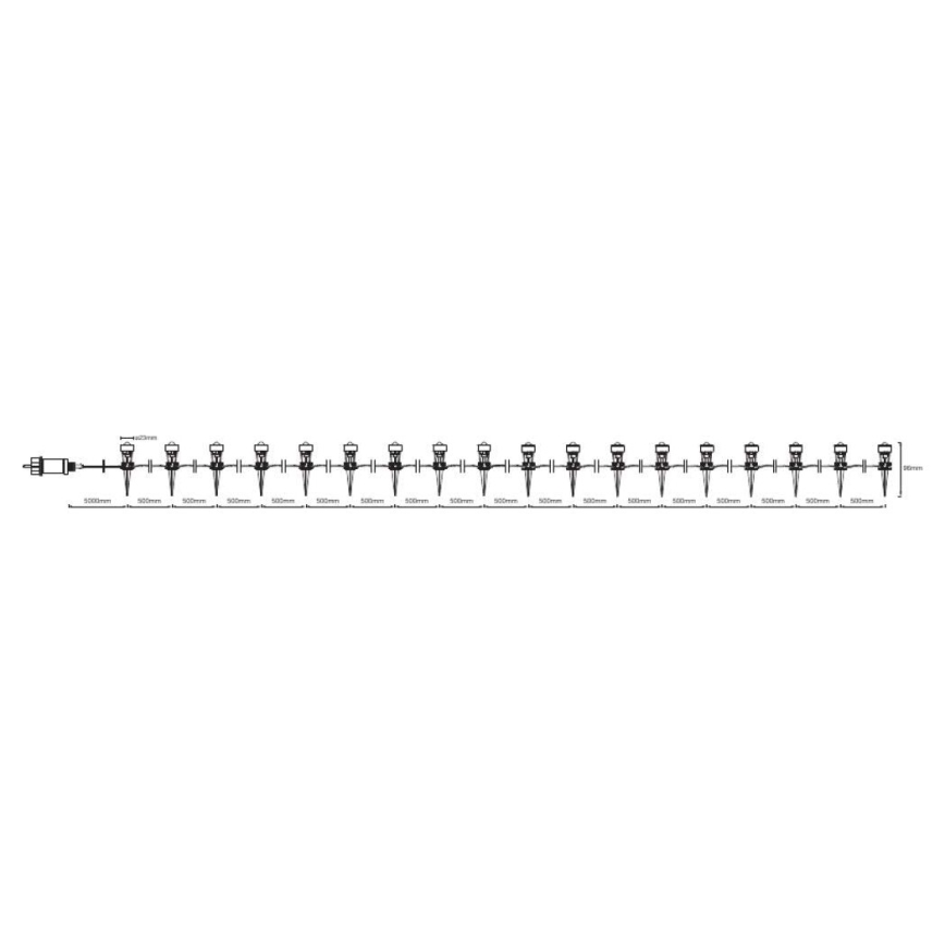 Ledvance - LED Vanjski dekorativna svjetiljka DOT 18xLED/0,7W/230V IP65