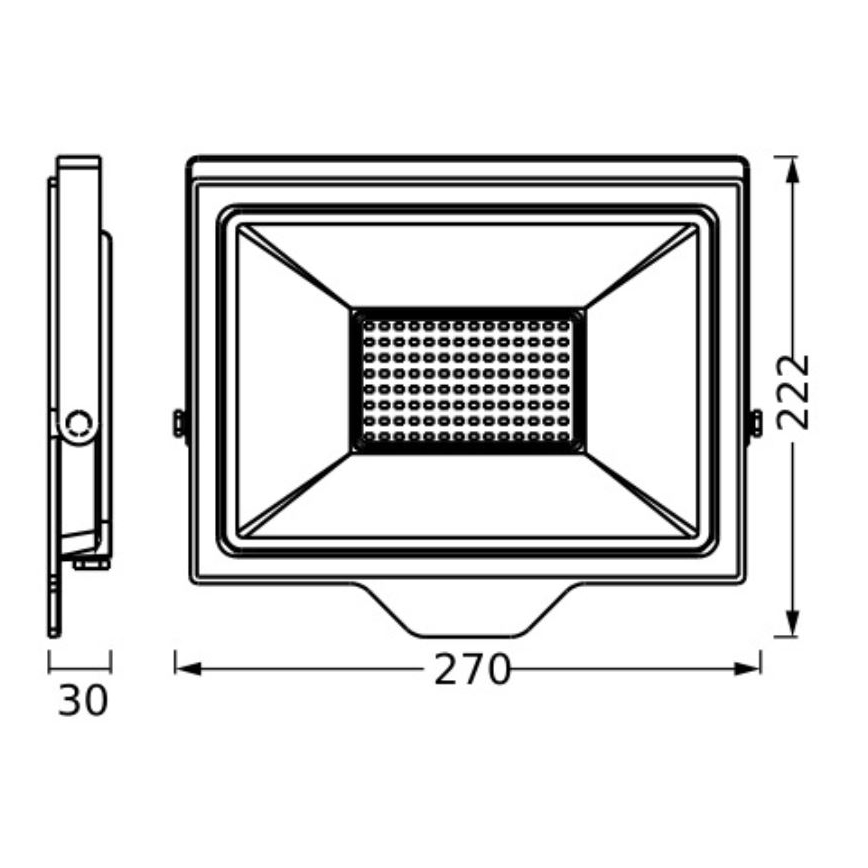 Ledvance - LED Vanjski zidni reflektor FLOODLIGHT ESSENTIAL LED/100W/230V IP65