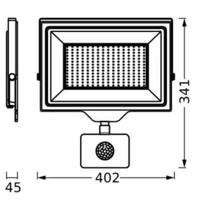 Ledvance - LED Vanjski zidni reflektor sa senzorom FLOODLIGHT ESSENTIAL LED/200W/230V IP65