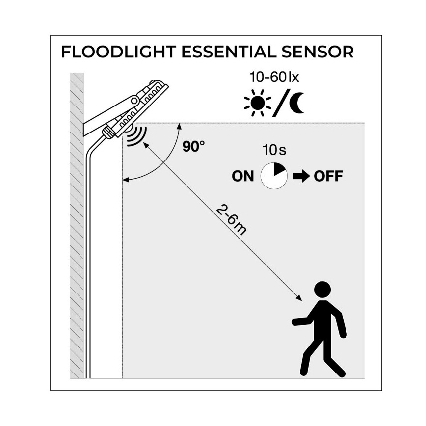 Ledvance - LED Vanjski reflektor sa senzorom FLOODLIGHT LED/30W/230V 6500K IP65