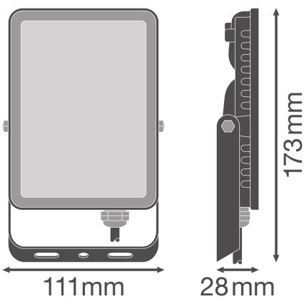 Ledvance - LED Vanjski zidni reflektor FLOODLIGHT LED/20W/230V 6500K IP65