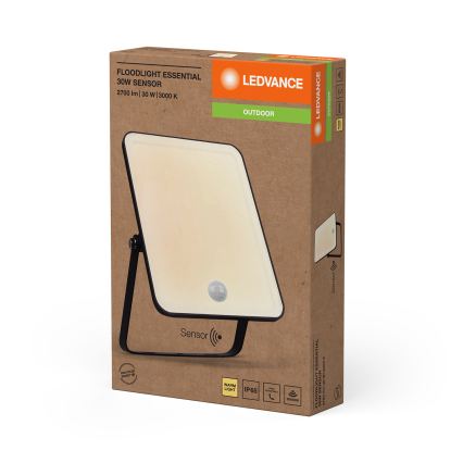 Ledvance - LED vanjski zidni reflektor s senzorom pokreta i sumraka FLOODLIGHT LED/30W/230V IP65