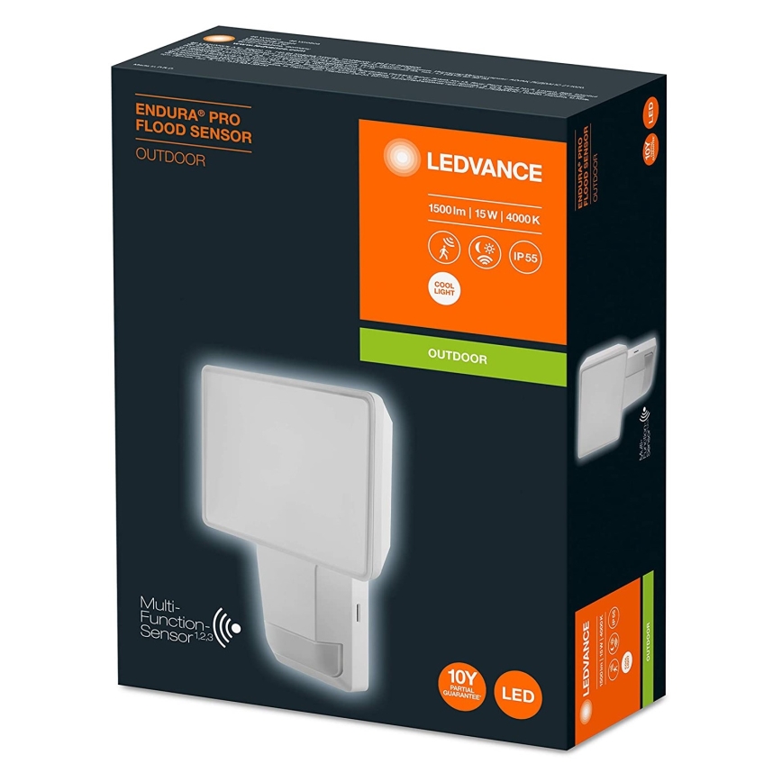 Ledvance - LED Vanjski zidni reflektor sa senzorom FLOOD LED/15W/230V IP55