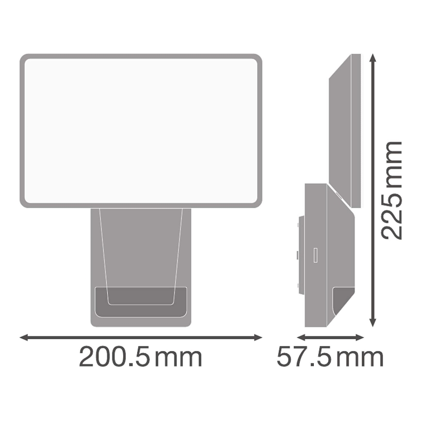 Ledvance - LED Vanjski zidni reflektor sa senzorom FLOOD LED/27W/230V IP55