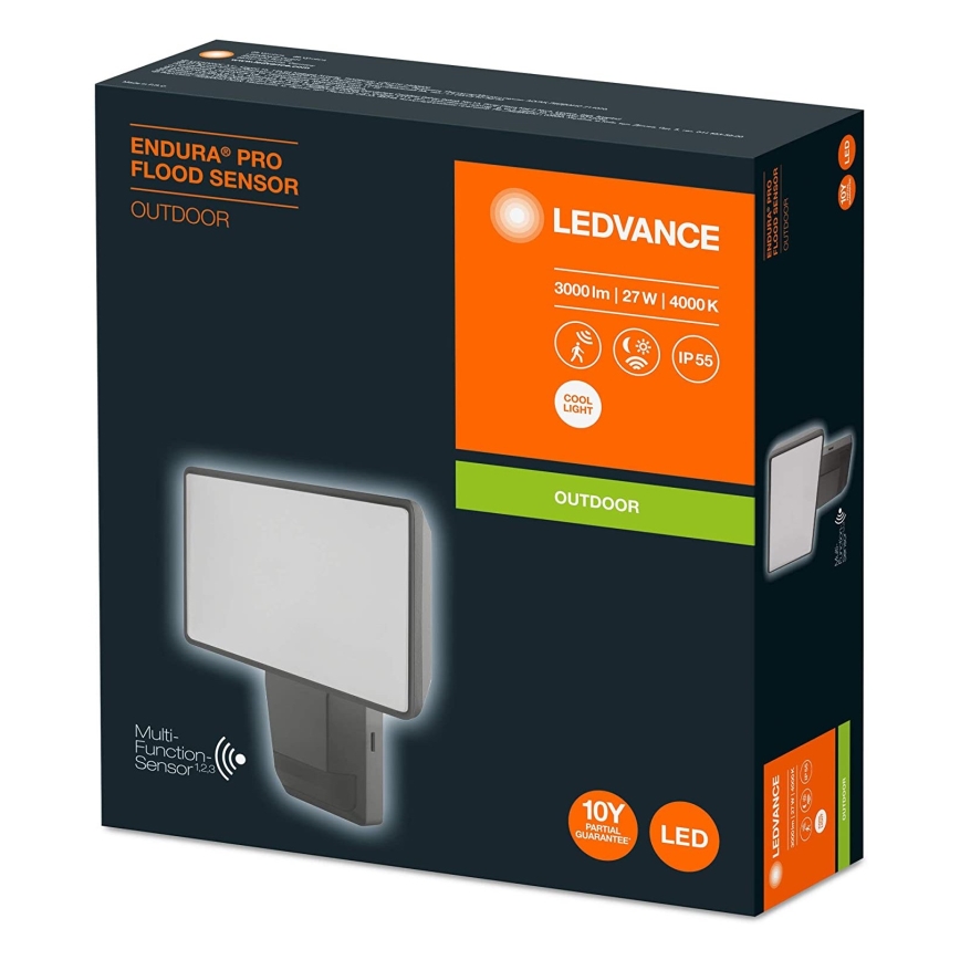 Ledvance - LED Vanjski zidni reflektor sa senzorom FLOOD LED/27W/230V IP55