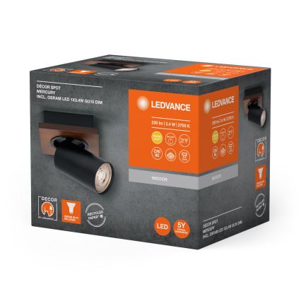 Ledvance - LED Zidna reflektorska svjetiljka DECOR MERCURY 1xGU10/3,4W/230V