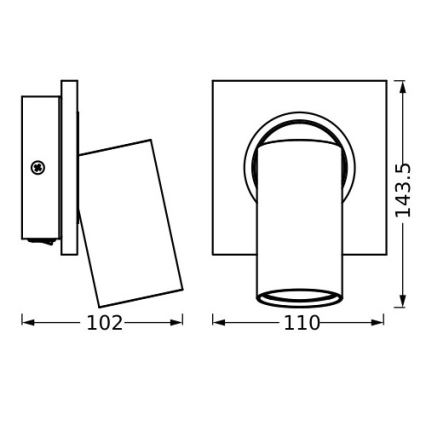 Ledvance - LED Zidna reflektorska svjetiljka DECOR MERCURY 1xGU10/3,4W/230V