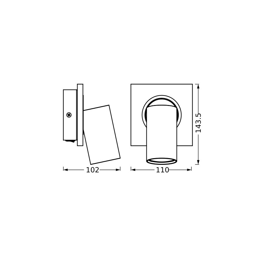 Ledvance - LED Zidna reflektorska svjetiljka DECOR MERCURY 1xGU10/3,4W/230V