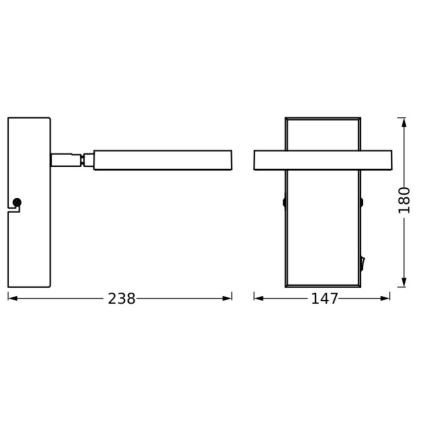 Ledvance - LED Zidna reflektorska svjetiljka DECOR SATURN LED/11W/230V 3000/4200/6500K